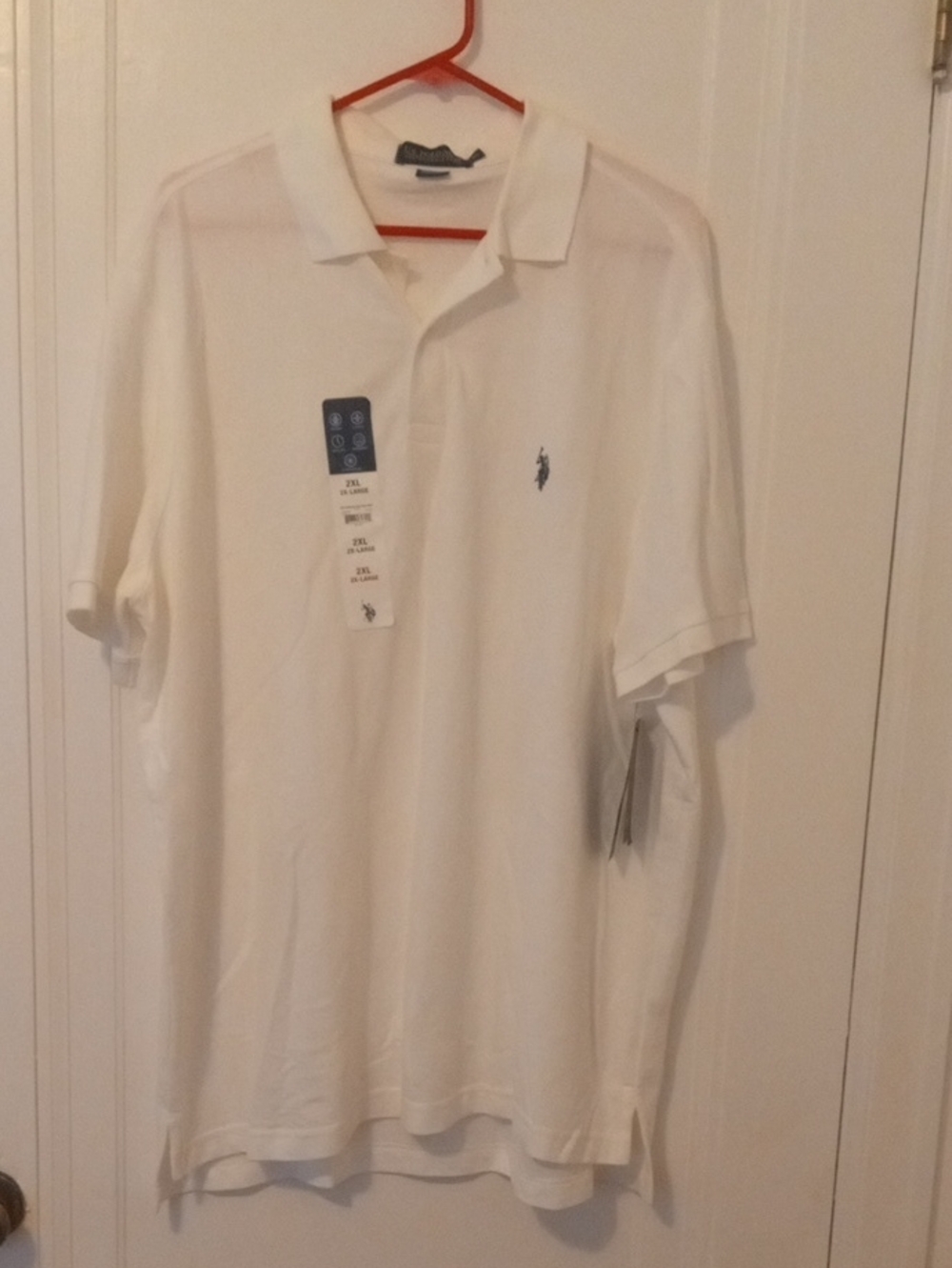 U.S. Polo Assn. Men's Classic White Polo Shirt NWT, XXL - Picture 2 of 2